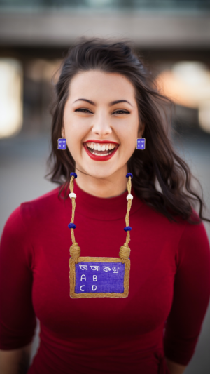 Abcd Blue Necklace Set