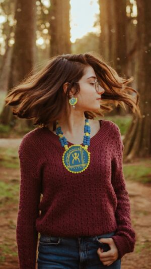 Swastika In Sky Blue Set